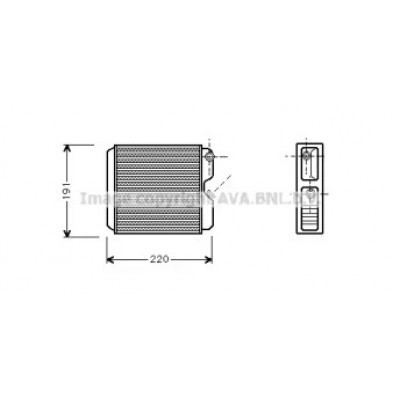 Теплообменник, отопление салона OL6243 AVA QUALITY COOLING - купить в магазине запчастей по Украине