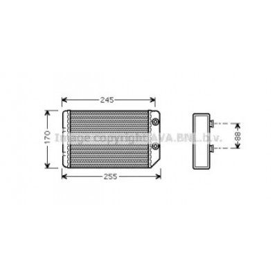 Теплообменник, отопление салона OL6314 AVA QUALITY COOLING - купить в магазине запчастей по Украине