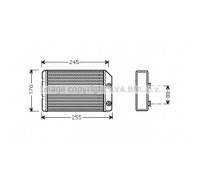 Теплообменник, отопление салона AVA QUALITY COOLING OL6315 OL6315 AVA QUALITY COOLING - купить в магазине запчастей по Украине
