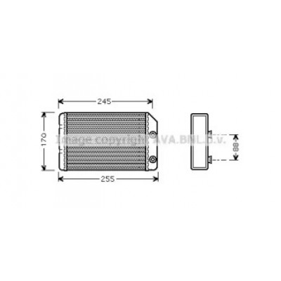 Теплообменник, отопление салона OL6315 AVA QUALITY COOLING - купить в магазине запчастей по Украине