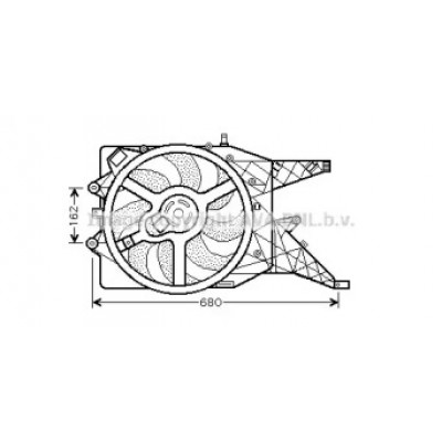 Вентилятор, охлаждение двигателя OL7514 AVA QUALITY COOLING - купить в магазине запчастей по Украине