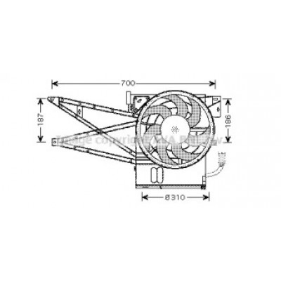 Вентилятор, охлаждение двигателя OL7515 AVA QUALITY COOLING - купить в магазине запчастей по Украине