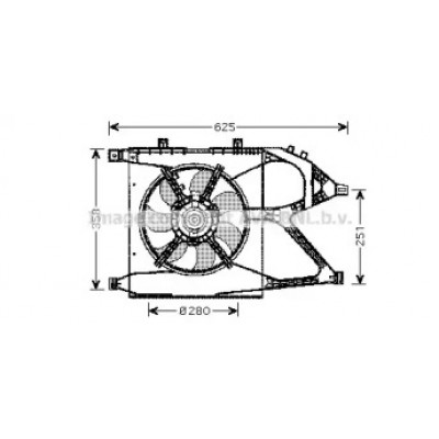 Вентилятор, охлаждение двигателя OL7517 AVA QUALITY COOLING - купить в магазине запчастей по Украине
