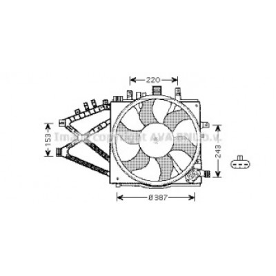 Вентилятор, охлаждение двигателя OL7521 AVA QUALITY COOLING - купить в магазине запчастей по Украине