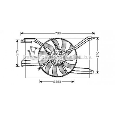 Вентилятор, охлаждение двигателя OL7532 AVA QUALITY COOLING - купить в магазине запчастей по Украине