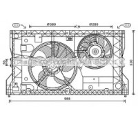 Вентилятор, охлаждение двигателя AVA QUALITY COOLING OL7588 OL7588 AVA QUALITY COOLING - купить в магазине запчастей по Украине