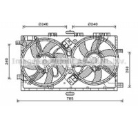 Вентилятор, охлаждение двигателя AVA QUALITY COOLING OL7641 OL7641 AVA QUALITY COOLING - купить в магазине запчастей по Украине