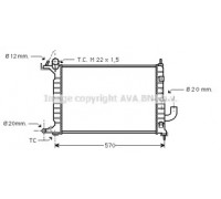 Радиатор, охлаждение двигателя AVA QUALITY COOLING OLA2221 OLA2221 AVA QUALITY COOLING - купить в магазине запчастей по Украине