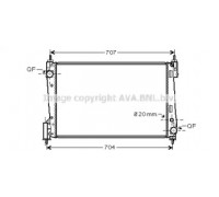 Радиатор, охлаждение двигателя AVA QUALITY COOLING OLA2423 OLA2423 AVA QUALITY COOLING - купить в магазине запчастей по Украине