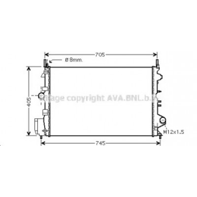 Радиатор, охлаждение двигателя OLA2462 AVA QUALITY COOLING - купить в магазине запчастей по Украине