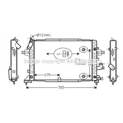 Радиатор, охлаждение двигателя OLA2467 AVA QUALITY COOLING - купить в магазине запчастей по Украине