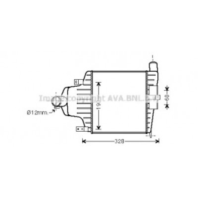 Интеркулер OLA4415 AVA QUALITY COOLING - купить в магазине запчастей по Украине