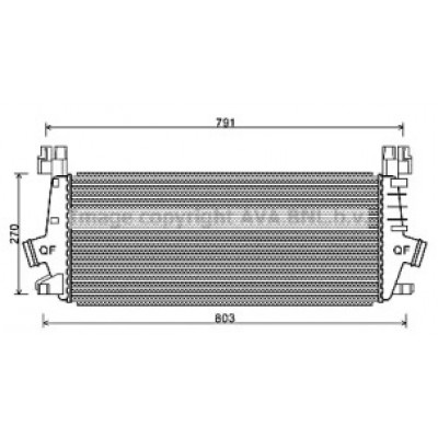 Интеркулер OLA4549 AVA QUALITY COOLING - купить в магазине запчастей по Украине