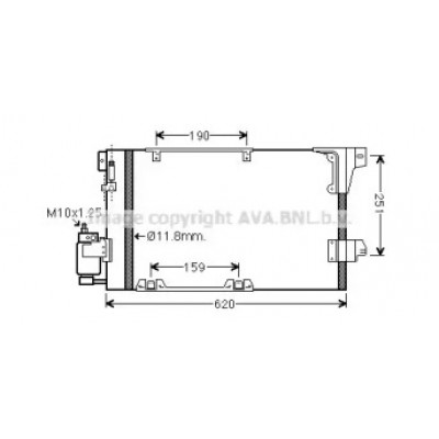 Конденсатор, кондиционер OLA5251D AVA QUALITY COOLING - купить в магазине запчастей по Украине