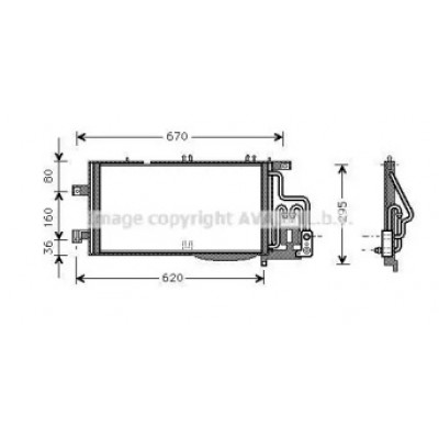 Конденсатор, кондиционер OLA5310D AVA QUALITY COOLING - купить в магазине запчастей по Украине