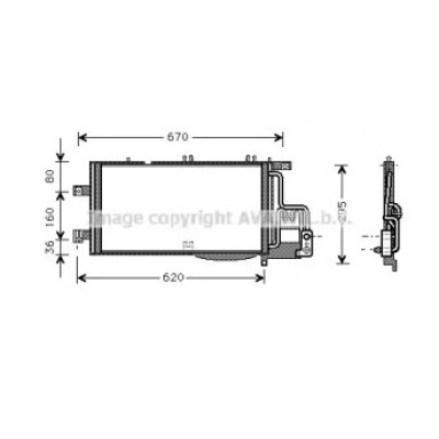 Конденсатор, кондиционер OLA5370 AVA QUALITY COOLING - купить в магазине запчастей по Украине
