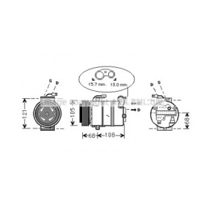Компрессор, кондиционер OLAK138 AVA QUALITY COOLING - купить в магазине запчастей по Украине