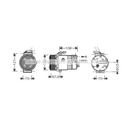 Компрессор, кондиционер OLAK139 AVA QUALITY COOLING - купить в магазине запчастей по Украине