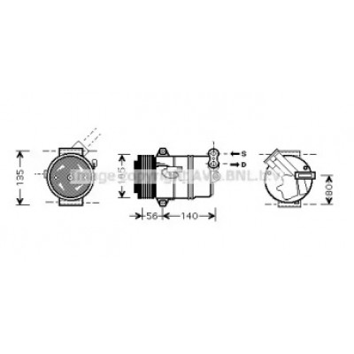 Компрессор, кондиционер OLAK428 AVA QUALITY COOLING - купить в магазине запчастей по Украине