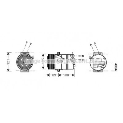 Компрессор, кондиционер OLAK445 AVA QUALITY COOLING - купить в магазине запчастей по Украине