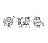 Компрессор, кондиционер AVA QUALITY COOLING OLAK496 OLAK496 AVA QUALITY COOLING - купить в магазине запчастей по Украине