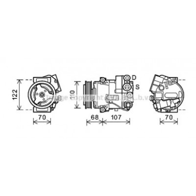 Компрессор, кондиционер OLAK594 AVA QUALITY COOLING - купить в магазине запчастей по Украине