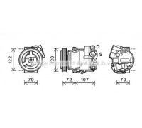 Компрессор, кондиционер AVA QUALITY COOLING OLAK595 OLAK595 AVA QUALITY COOLING - купить в магазине запчастей по Украине