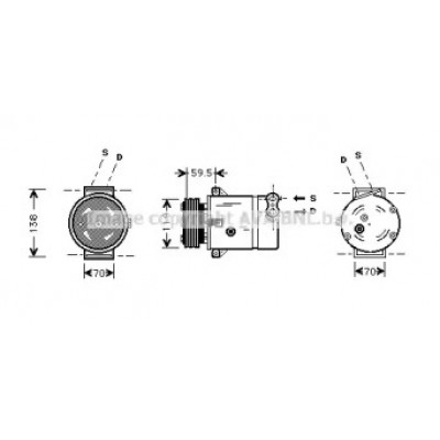 Компрессор, кондиционер OLK273 AVA QUALITY COOLING - купить в магазине запчастей по Украине