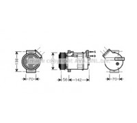 Компрессор, кондиционер AVA QUALITY COOLING OLK313 OLK313 AVA QUALITY COOLING - купить в магазине запчастей по Украине