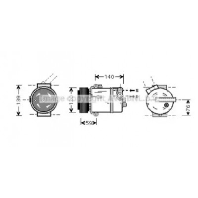 Компрессор, кондиционер OLK409 AVA QUALITY COOLING - купить в магазине запчастей по Украине