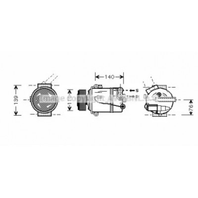 Компрессор, кондиционер OLK410 AVA QUALITY COOLING - купить в магазине запчастей по Украине