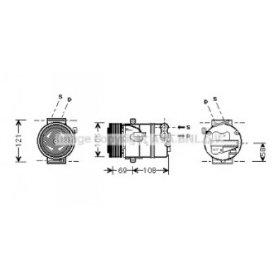 Компрессор, кондиционер OLK438 AVA QUALITY COOLING - купить в магазине запчастей по Украине