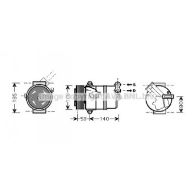 Компрессор, кондиционер OLK446 AVA QUALITY COOLING - купить в магазине запчастей по Украине