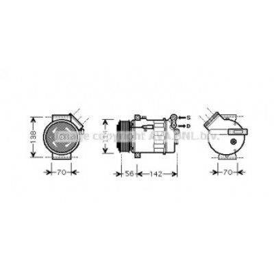Компрессор, кондиционер OLK449 AVA QUALITY COOLING - купить в магазине запчастей по Украине