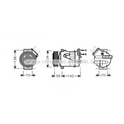 Компрессор, кондиционер OLK450 AVA QUALITY COOLING - купить в магазине запчастей по Украине