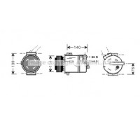 Компрессор, кондиционер AVA QUALITY COOLING OLK451 OLK451 AVA QUALITY COOLING - купить в магазине запчастей по Украине