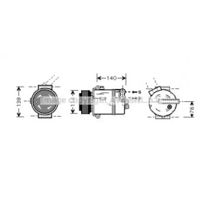 Компрессор, кондиционер OLK451 AVA QUALITY COOLING - купить в магазине запчастей по Украине