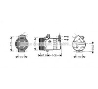 Компрессор, кондиционер AVA QUALITY COOLING OLK477 OLK477 AVA QUALITY COOLING - купить в магазине запчастей по Украине