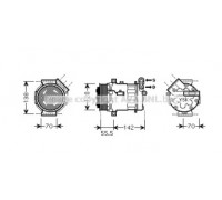 Компрессор, кондиционер AVA QUALITY COOLING OLK586 OLK586 AVA QUALITY COOLING - купить в магазине запчастей по Украине