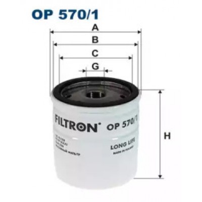Масляный фильтр OP5701 FILTRON - купить в магазине запчастей по Украине