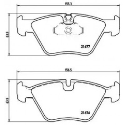 Комплект тормозных колодок, дисковый тормоз P06022 BREMBO - купить в магазине запчастей по Украине