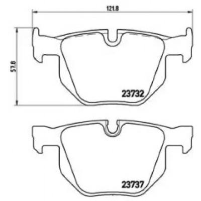 Комплект тормозных колодок, дисковый тормоз P06033 BREMBO - купить в магазине запчастей по Украине