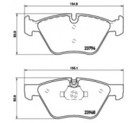 Комплект тормозных колодок, дисковый тормоз BREMBO P 06 036 P06036 BREMBO - купить в магазине запчастей по Украине