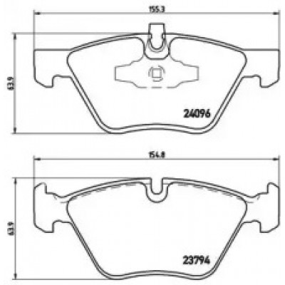 Комплект тормозных колодок, дисковый тормоз P06040 BREMBO - купить в магазине запчастей по Украине