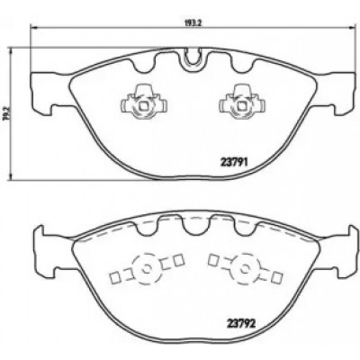 Комплект тормозных колодок, дисковый тормоз P06047 BREMBO - купить в магазине запчастей по Украине