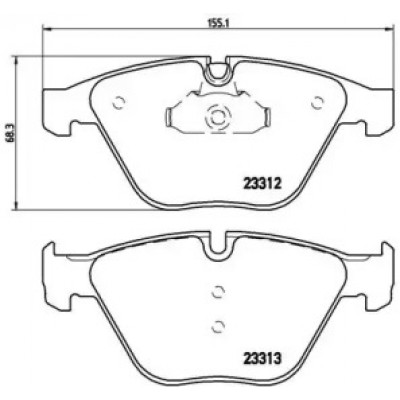 Комплект тормозных колодок, дисковый тормоз P06054 BREMBO - купить в магазине запчастей по Украине