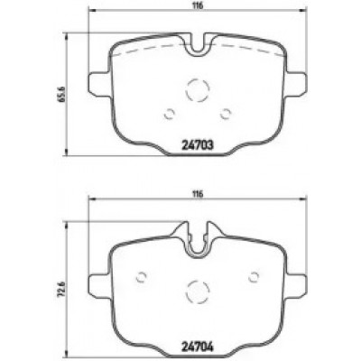 Комплект тормозных колодок, дисковый тормоз P06061 BREMBO - купить в магазине запчастей по Украине