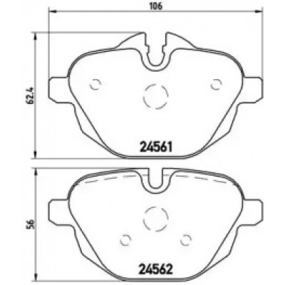 Комплект тормозных колодок, дисковый тормоз P06064 BREMBO - купить в магазине запчастей по Украине