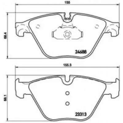 Комплект тормозных колодок, дисковый тормоз P06074 BREMBO - купить в магазине запчастей по Украине