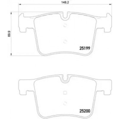 Комплект тормозных колодок, дисковый тормоз P06075 BREMBO - купить в магазине запчастей по Украине